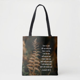 Tote Bag Ésaïe 46:4 Je suis Celui qui vous soutiendra
