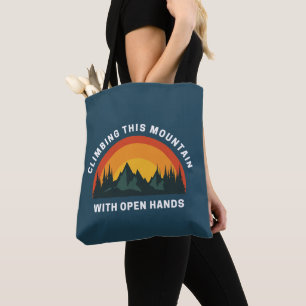 Tote Bag Escalade Cette montagne avec les mains ouvertes ch