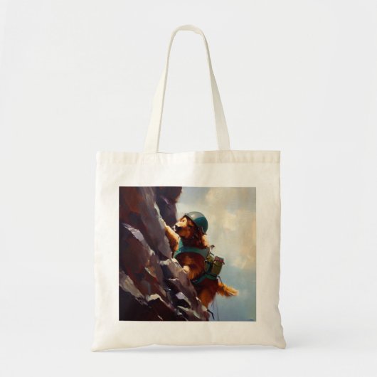 Tote Bag Escalade de chien Rock (Devant)