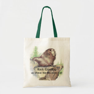Tote Bag Escalade rocheuse, Là où se trouvent les marmottes