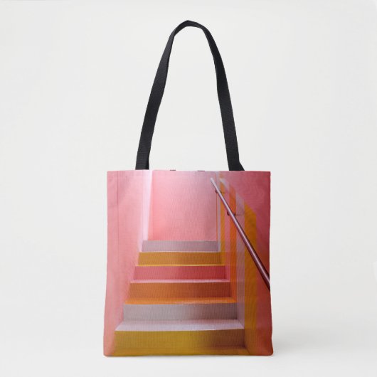 TOTE BAG ESCALIER BLANC ET BROWN EN BOIS (Devant)