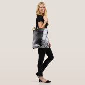 Tote Bag Escalier noir et blanc (Sur le modèle)
