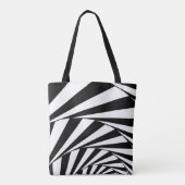 Tote Bag Escalier spiral noir et blanc Abstrait Art T (Dos)