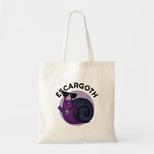 Tote Bag Escar goth Funny Cool Goth Snail Pun (Devant)