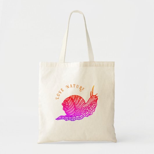 Tote Bag Escargot dans le style graphique (Devant)