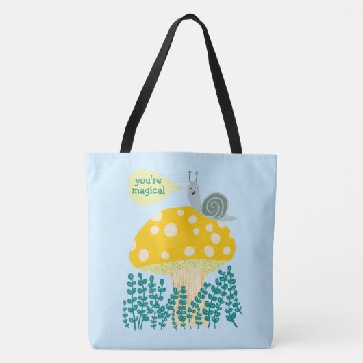Tote Bag Escargot de Whimsical sur Champignons Magiques PER (Devant)
