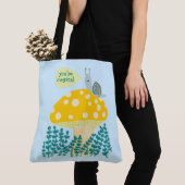 Tote Bag Escargot de Whimsical sur Champignons Magiques PER (De près)