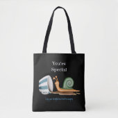 Tote Bag Escargot et tasse rayée (Devant)
