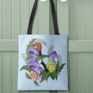 Tote Bag Escargots cubains champignons violets