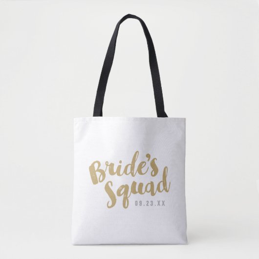 Tote Bag Escouade de mariée d'or Coutes de mariée personnal (Devant)