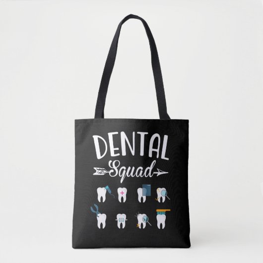 Tote Bag Escouade dentaire Étudiant dentaire (Devant)