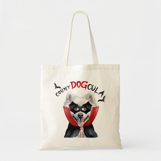 Tote Bag Eskimo Vampire Chien Trick ou Traiter Halloween (Devant)
