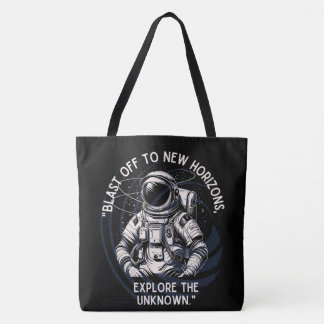 TOTE BAG ESPACE, ASTRONAUT, OVNI, ROCKETSHIPS, UNIVERS