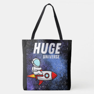 TOTE BAG ESPACE, ASTRONAUT, OVNI, ROCKETSHIPS, UNIVERS