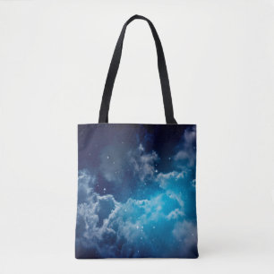 Tote Bag Espace ciel nocturne avec nuage et étoile, nuit, b