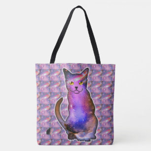 Tote Bag Espace De Comète En Chat