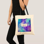 Tote Bag Espace de galaxie violet et bleu Abstrait (Devant (produit))