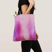 Tote Bag Espace positif couleur eau rose et violet (De près)