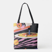 Tote Bag Espace psychédélique : formes géométriques les ann (Dos)
