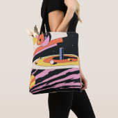 Tote Bag Espace psychédélique : formes géométriques les ann (De près)