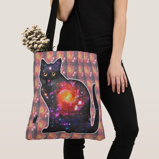 Tote Bag Espace Quasar En Chat (De près)
