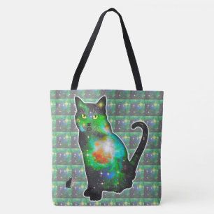 Tote Bag Espace Stellaire Dans Chat