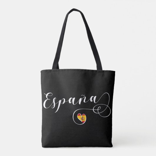 Tote Bag España Espagne Drapeau Coeur, espagnol (Dos)