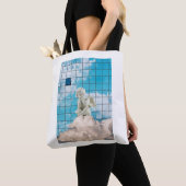 Tote Bag Espiritual Azul Simbólico Céu Design Inspirador (De près)