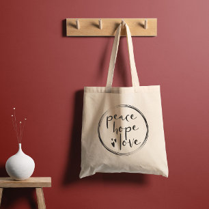 Tote Bag ESPOIR DE PAIX AMOUR Vacances de Noël minimalistes