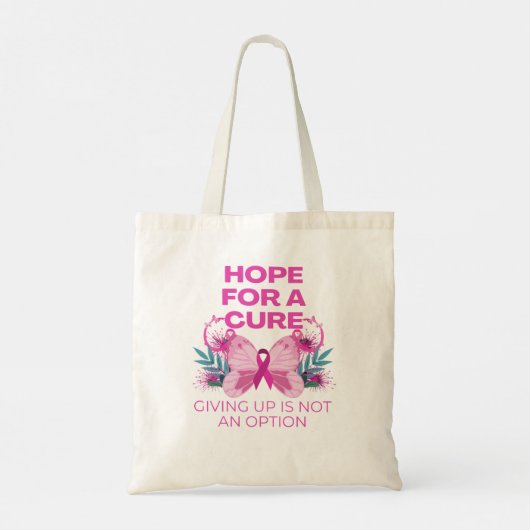 Tote Bag Espoir d'un remède rose ruban lauréate du cancer d (Dos)