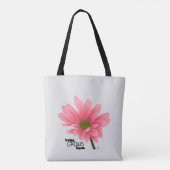 Tote Bag espoir GROWS ici Fleur rose personnalisée (Dos)