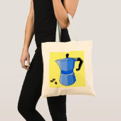 Tote Bag Espresso arc bleu (Devant (produit))