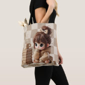 Tote Bag Espresso Girl (De près)