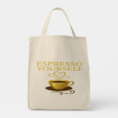 Tote Bag Espresso Yourself™ - Golden Cup Edition (Dos)