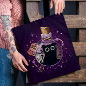 Tote Bag Esprit de Chat Noir Prisonnier dans une Bouteille