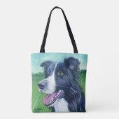 Tote Bag Esprit de chien | Bordure Collie (Dos)