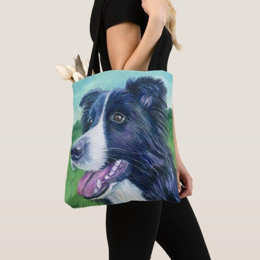 Tote Bag Esprit de chien | Bordure Collie (De près)