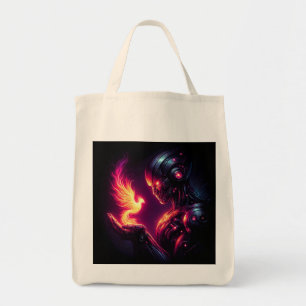 Tote Bag Esprit de feu de phénix de robot futuriste cyberné