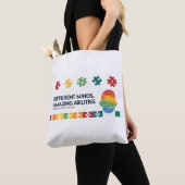 Tote Bag Esprits différents, sensibilisation aux capacités (De près)