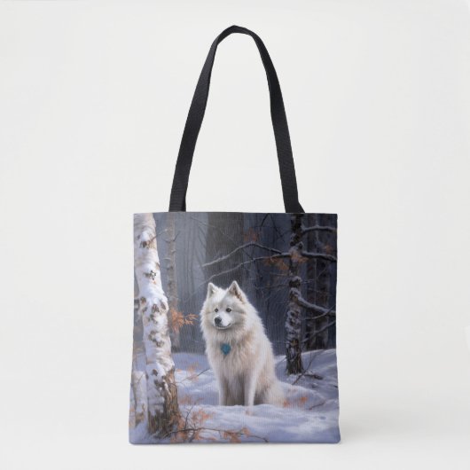 Tote Bag Esquimau Américain Laisser Neige Noël (Devant)