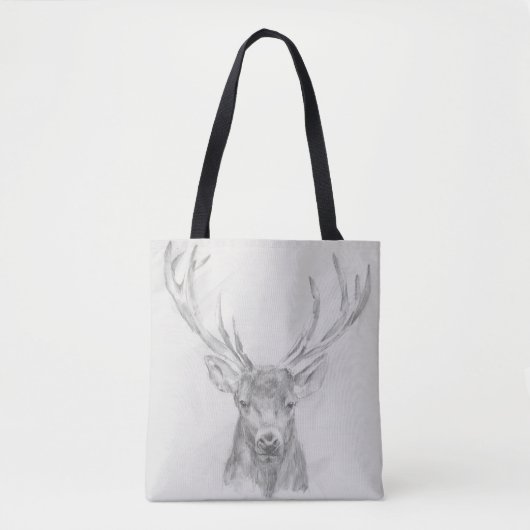 Tote Bag Esquisse d'Elk contemporaine (Devant)