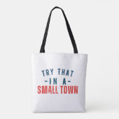 Tote Bag Essayer dans une petite ville (Dos)