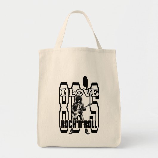 Tote Bag Estampa Rock - I Love 80s Rock’n’Roll – Bolsas (Devant)