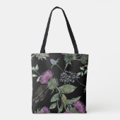 Tote Bag Estampe florale de chardon écossais (Dos)