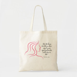 Tote Bag Esther 4:14 Écriture Verset Biblique Silhouette Ro