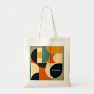 Tote Bag Esthétique circulaire inspirée du Bauhaus rétro
