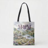 Tote Bag Esthétique des Highlands d'Écosse, monogramme mode (Devant)