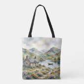 Tote Bag Esthétique des Highlands d'Écosse, monogramme mode (Dos)