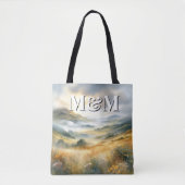 Tote Bag Esthétique des Highlands d'Écosse, monogramme mode (Devant)