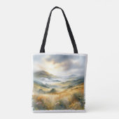 Tote Bag Esthétique des Highlands d'Écosse, monogramme mode (Dos)